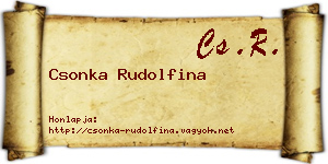 Csonka Rudolfina névjegykártya